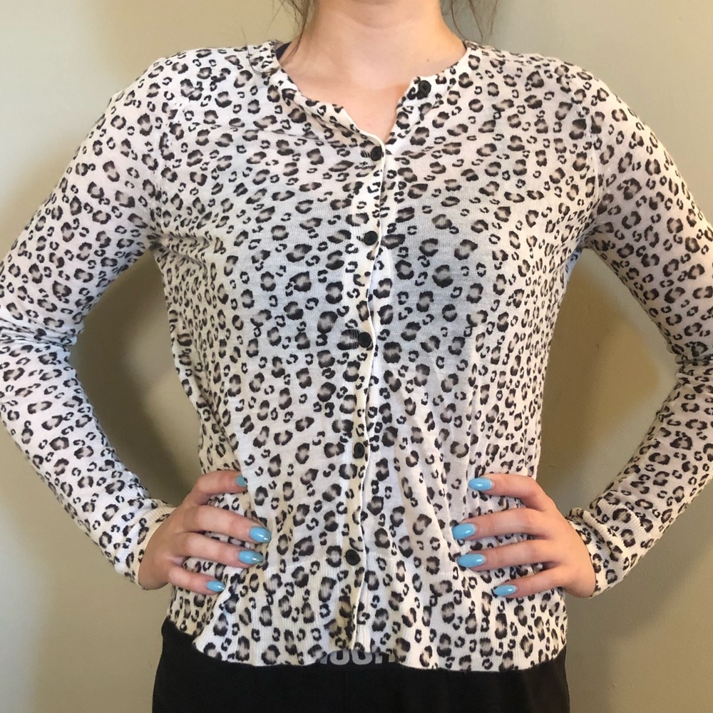 Leopard print cardigan